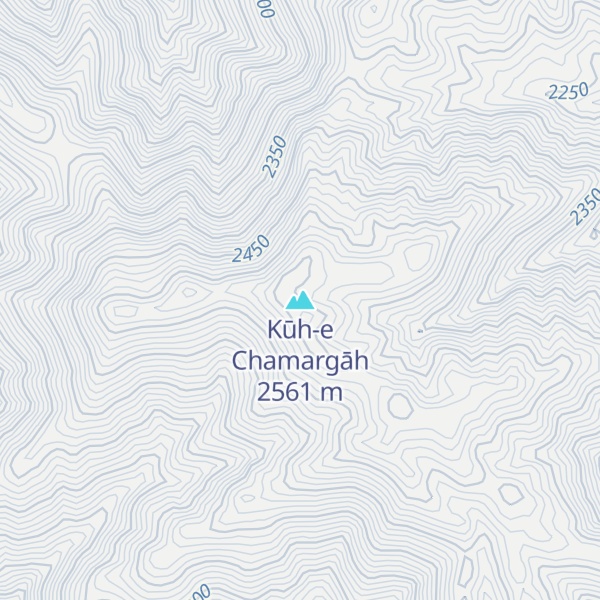 Map of Kūh-e Chamargāh