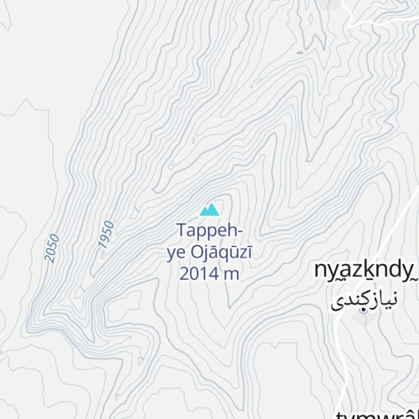 Map of Tappeh-ye Ojāqūzī
