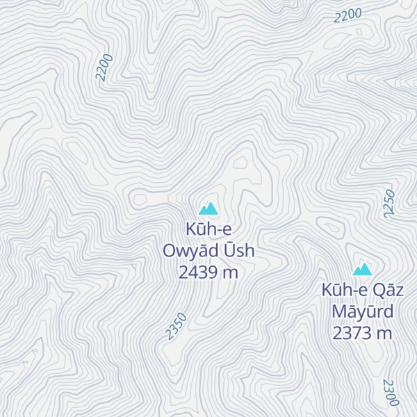 Map of Kūh-e Owyād Ūsh