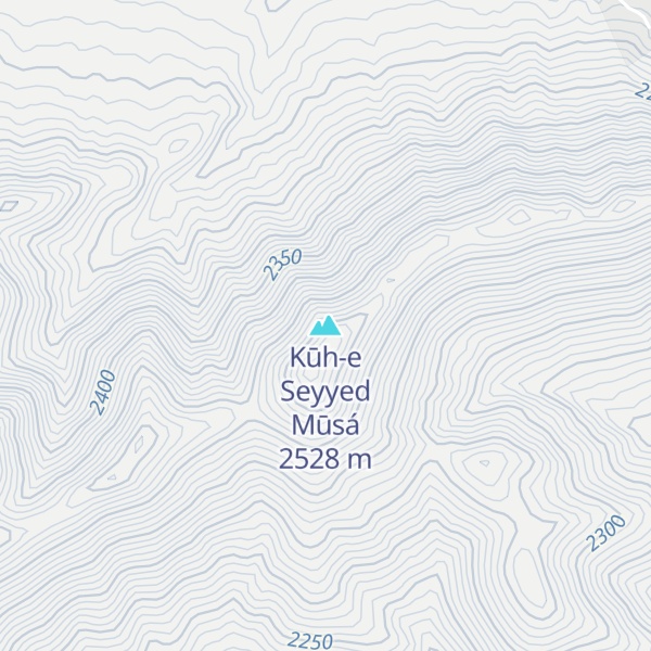 Map of Kūh-e Seyyed Mūsá
