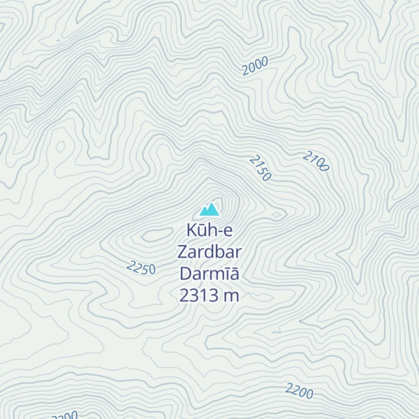 Map of Kūh-e Zardbar Darmīā