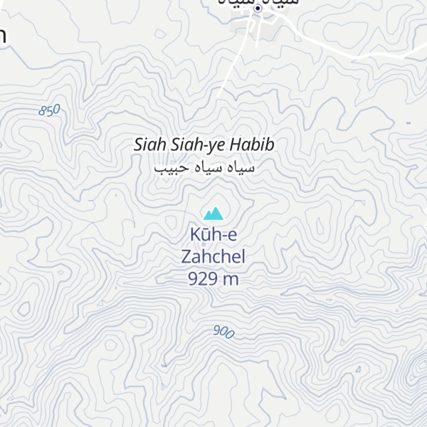 Map of Kūh-e Zahchel