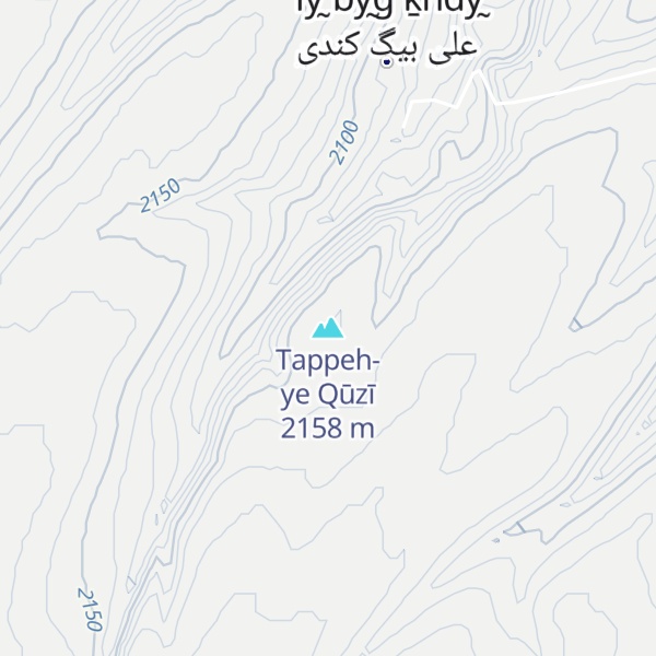 Map of Tappeh-ye Qūzī