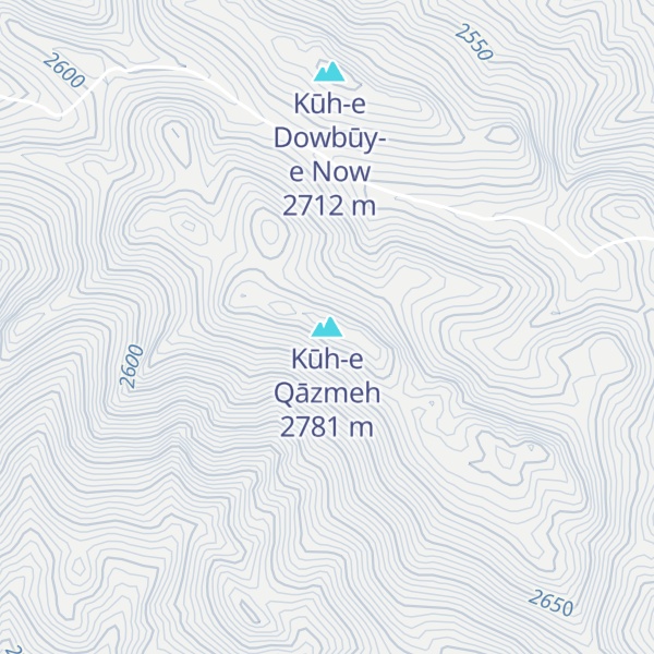 Map of Kūh-e Qāzmeh