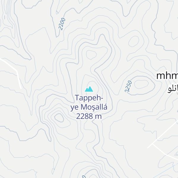 Map of Tappeh-ye Moşallá