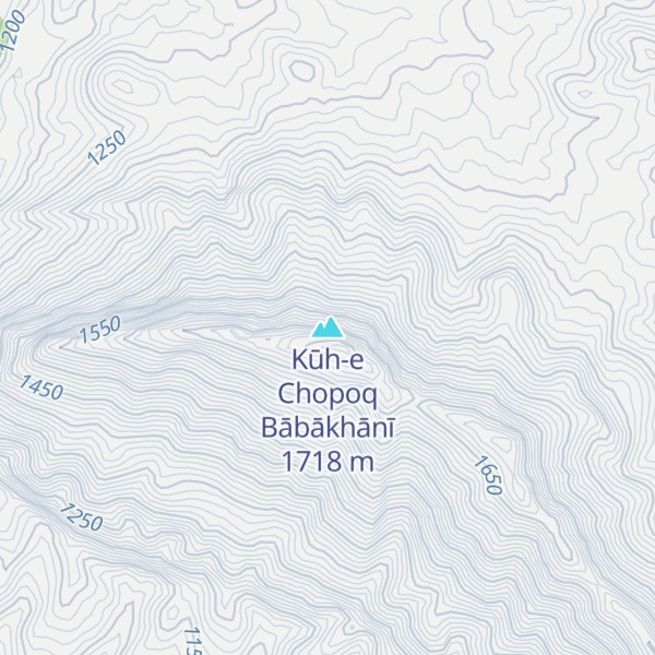 Map of Kūh-e Chopoq Bābākhānī