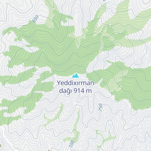 Map of Yeddixırman dağı