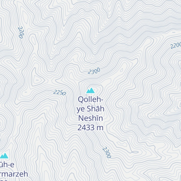 Map of Qolleh-ye Shāh Neshīn