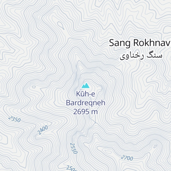 Map of Kūh-e Bardreqneh