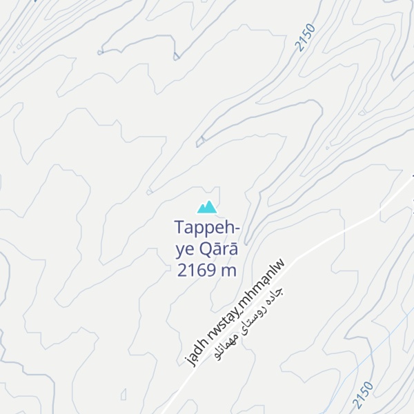 Map of Tappeh-ye Qārā