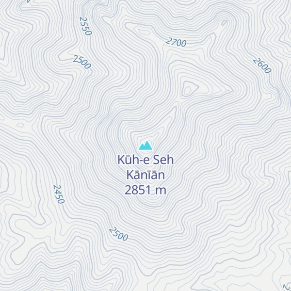 Map of Kūh-e Seh Kānīān