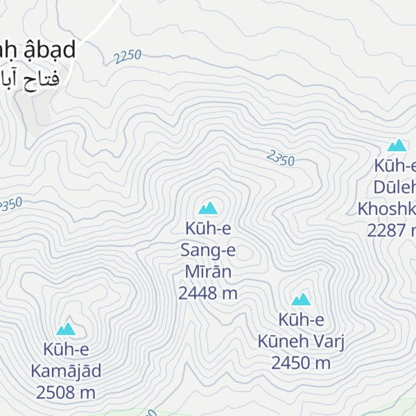Map of Kūh-e Sang-e Mīrān