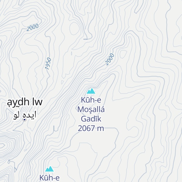 Map of Kūh-e Moşallá Gadīk