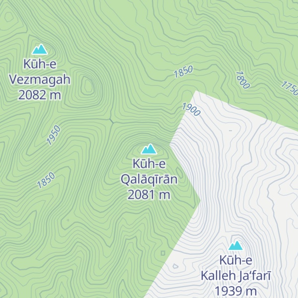 Map of Kūh-e Qalāqīrān