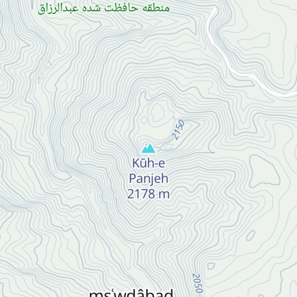 Map of Kūh-e Panjeh