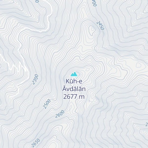 Map of Kūh-e Āvdālān