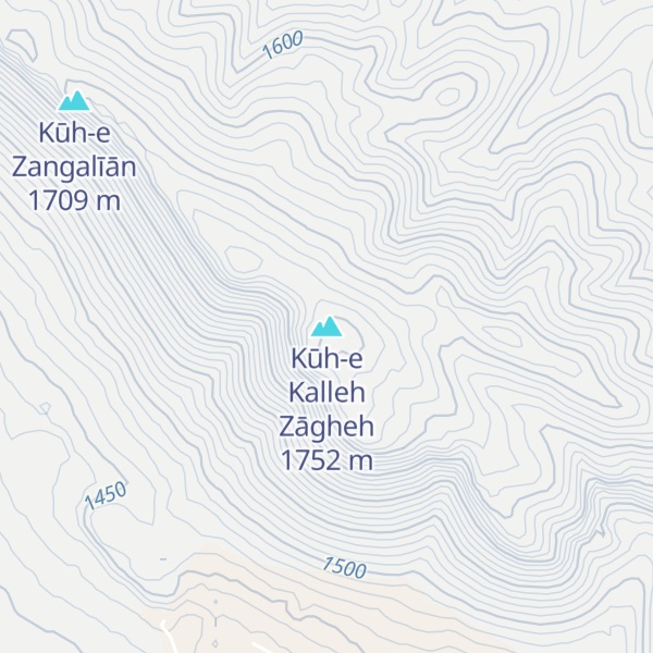 Map of Kūh-e Kalleh Zāgheh