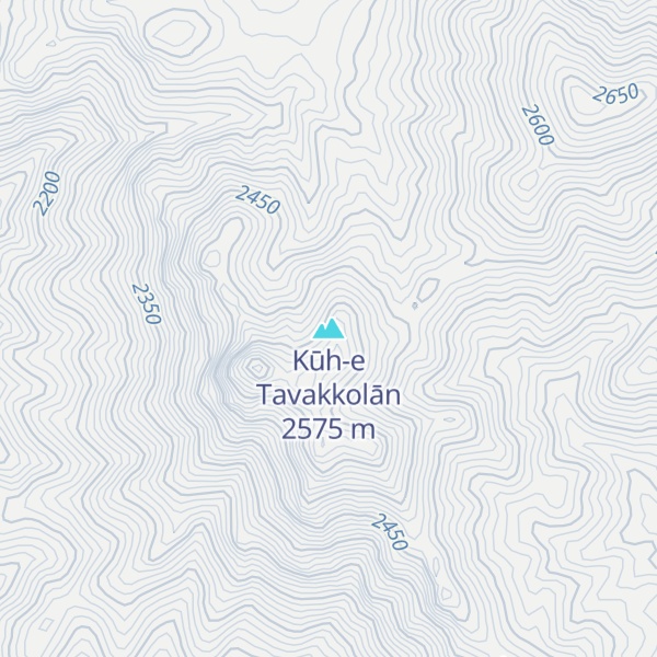 Map of Kūh-e Tavakkolān