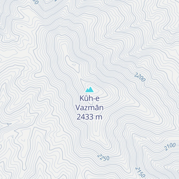 Map of Kūh-e Vazmān