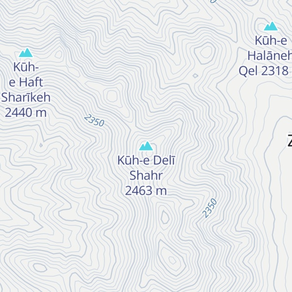 Map of Kūh-e Delī Shahr