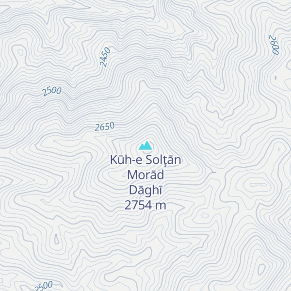 Map of Kūh-e Solţān Morād Dāghī