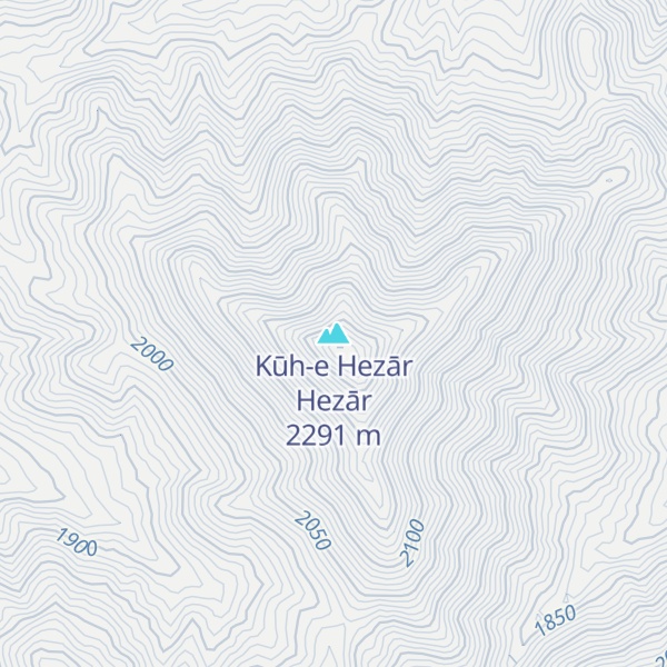 Map of Kūh-e Hezār Hezār