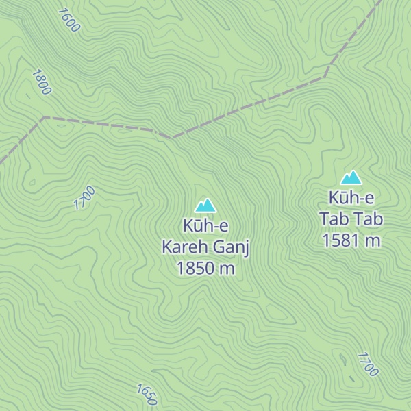 Map of Kūh-e Kareh Ganj