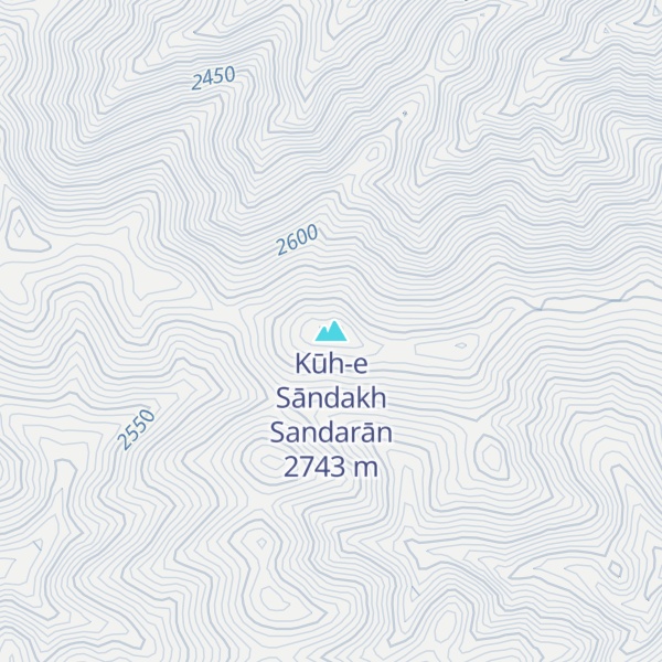 Map of Kūh-e Sāndakh Sandarān