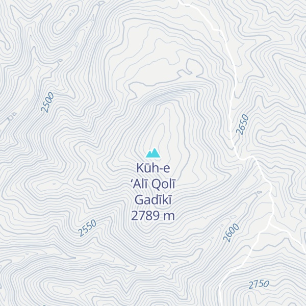 Map of Kūh-e ‘Alī Qolī Gadīkī