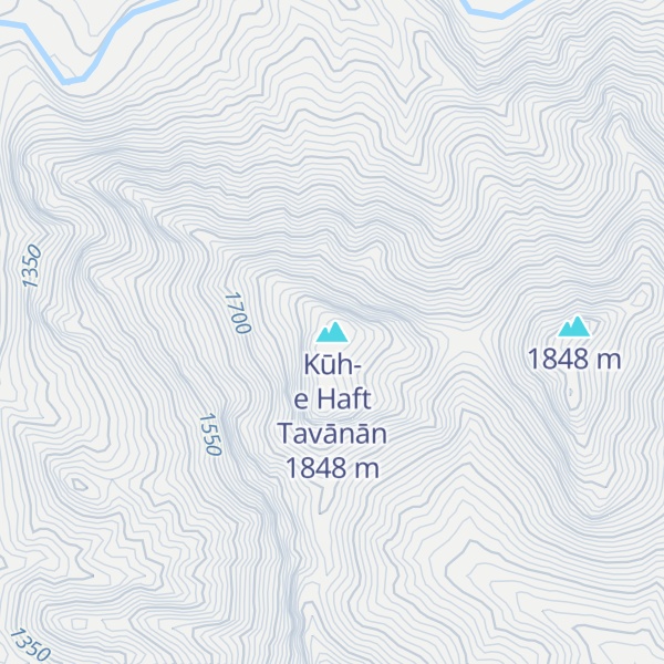 Map of Kūh-e Haft Tavānān