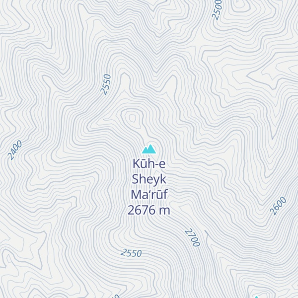 Map of Kūh-e Sheyk Ma‘rūf