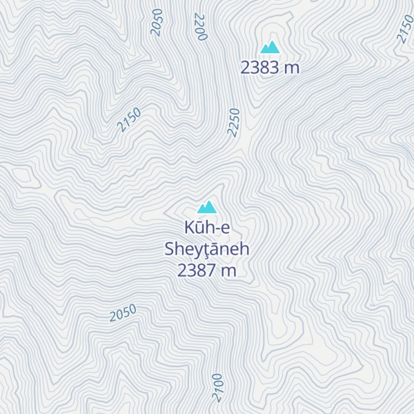 Map of Kūh-e Sheyţāneh