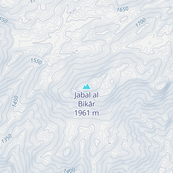 Map of Jabal al Bikār