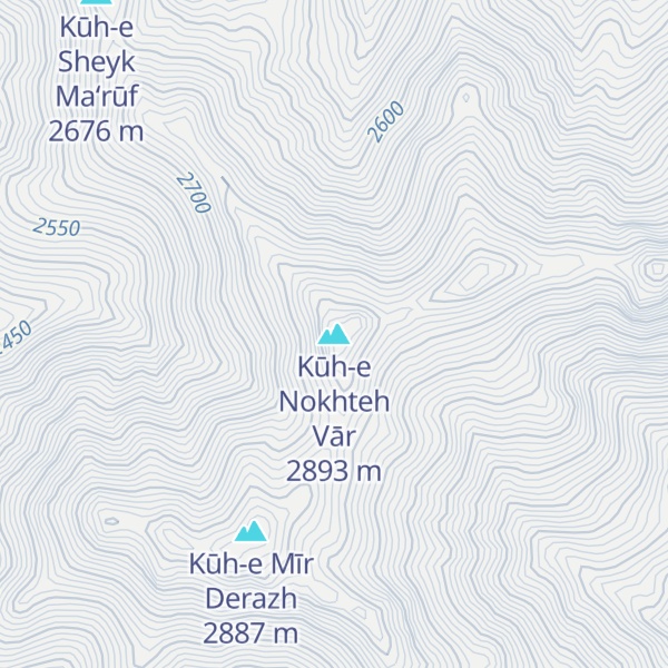 Map of Kūh-e Nokhteh Vār