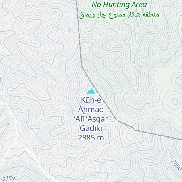 Map of Kūh-e Aḩmad ‘Alī ‘Asgar Gadīkī
