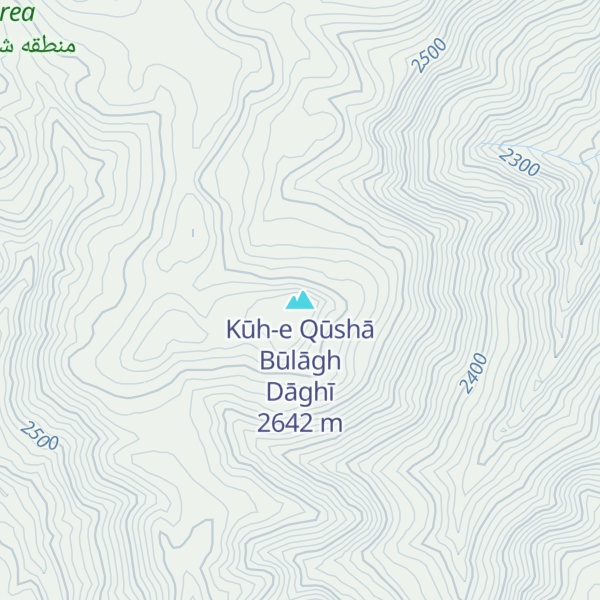 Map of Kūh-e Qūshā Būlāgh Dāghī