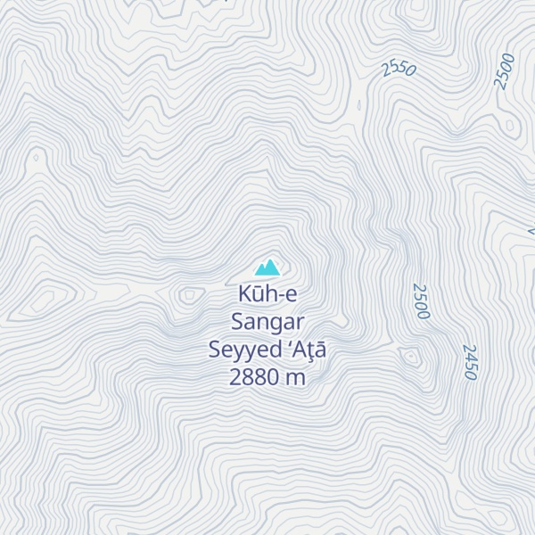 Map of Kūh-e Sangar Seyyed ‘Aţā