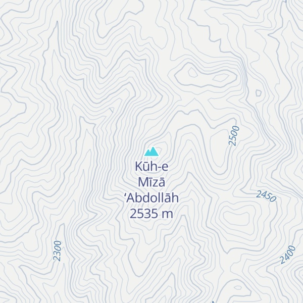 Map of Kūh-e Mīzā ‘Abdollāh