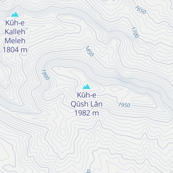 Map of Kūh-e Qūsh Lān