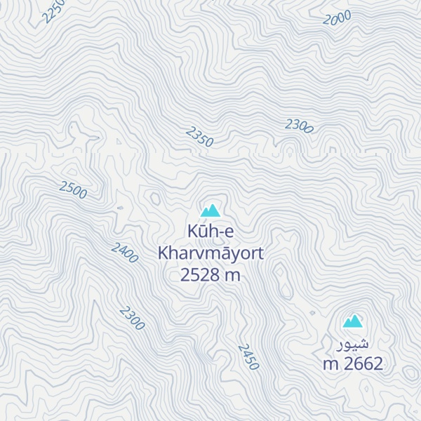 Map of Kūh-e Kharvmāyort