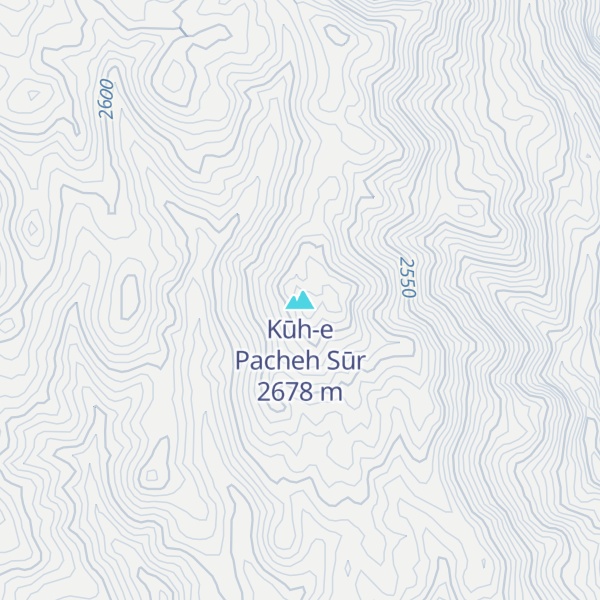 Map of Kūh-e Pacheh Sūr