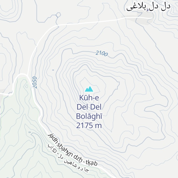 Map of Kūh-e Del Del Bolāghī