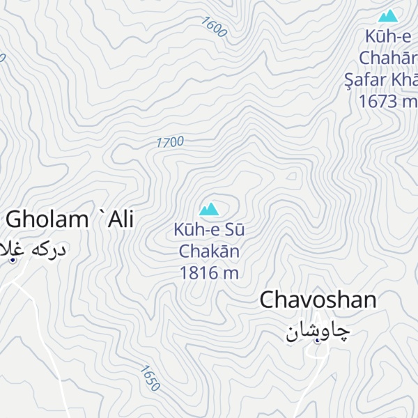 Map of Kūh-e Sū Chakān