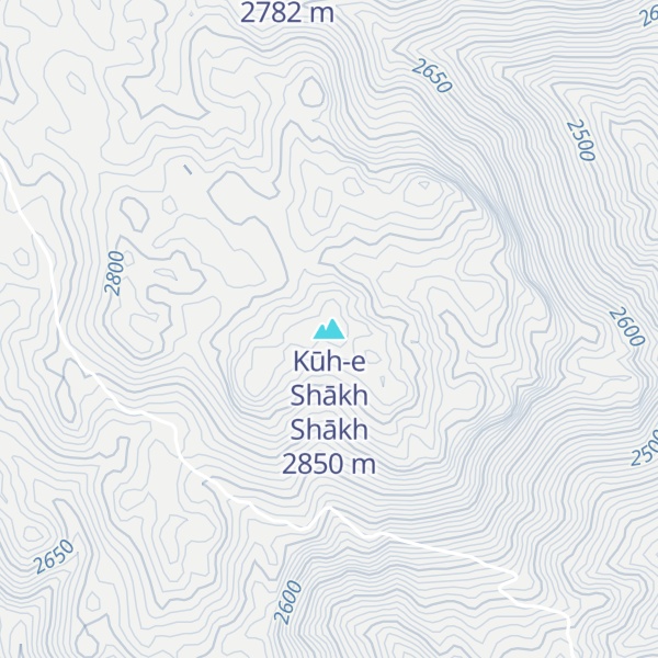 Map of Kūh-e Shākh Shākh