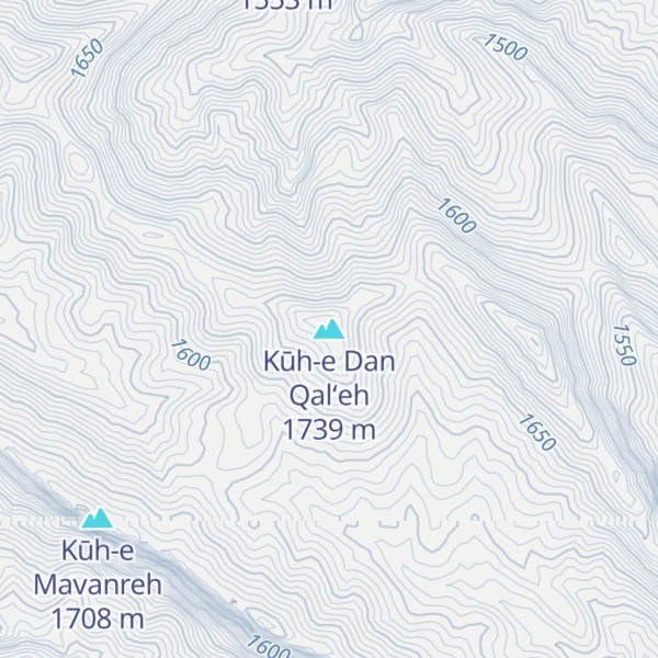 Map of Kūh-e Dan Qal‘eh