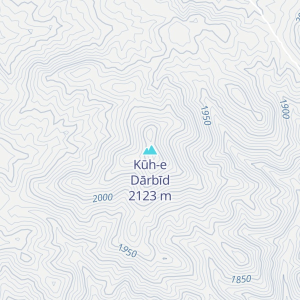 Map of Kūh-e Dārbīd
