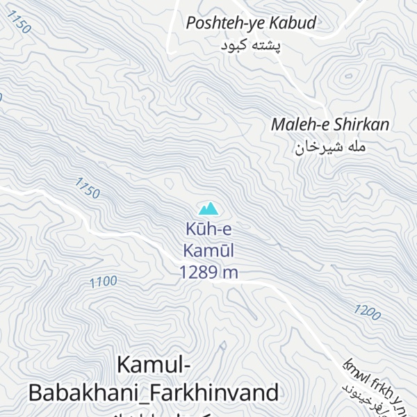 Map of Kūh-e Kamūl