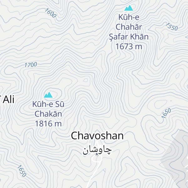 Map of Kūh-e Kūnā Gorg