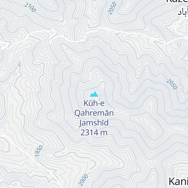 Map of Kūh-e Qahremān Jamshīd