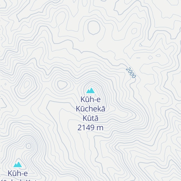 Map of Kūh-e Kūchekā Kūtā